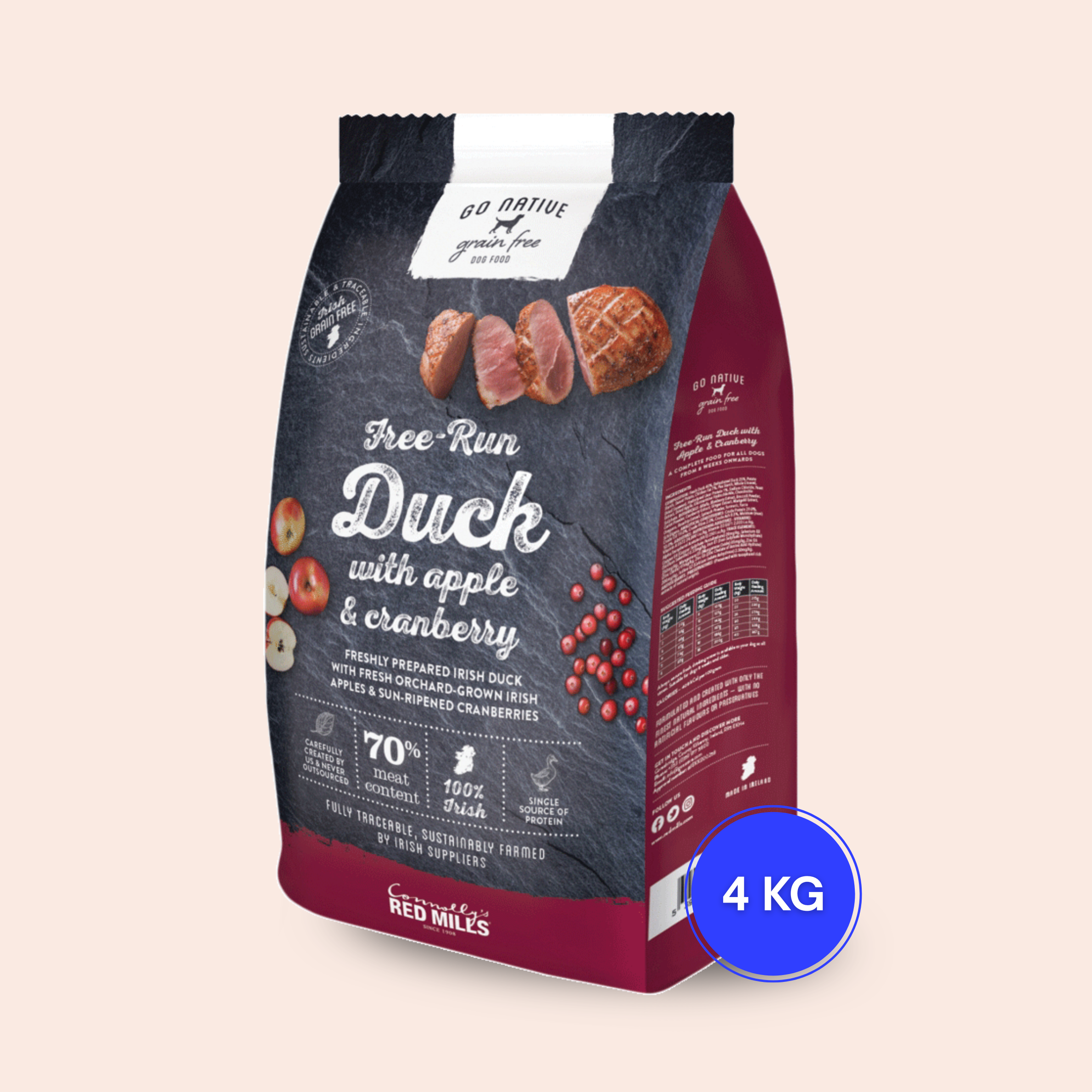 Go Native – Canard, Pomme & Canneberge 4kg Adulte