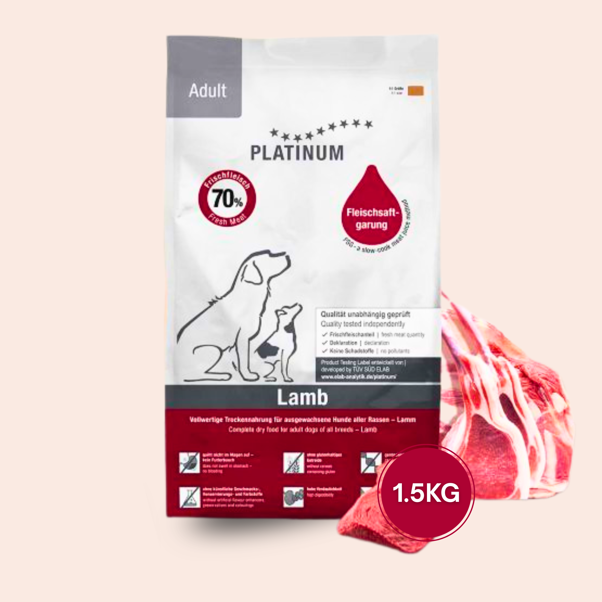 Platinum - Adulte Agneau 1.5 kg