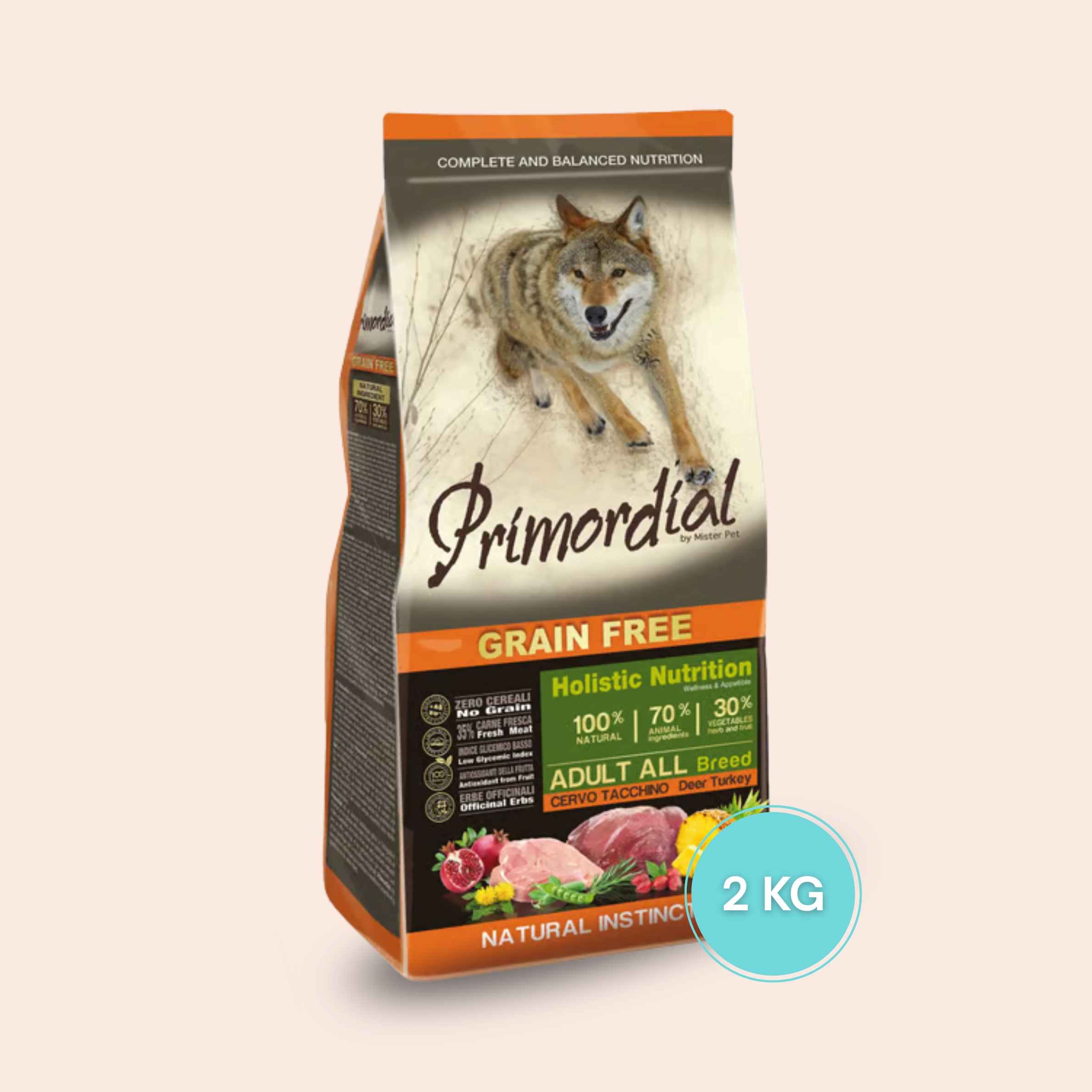 Primordial - Adulte Cerf & Dinde 2 kg