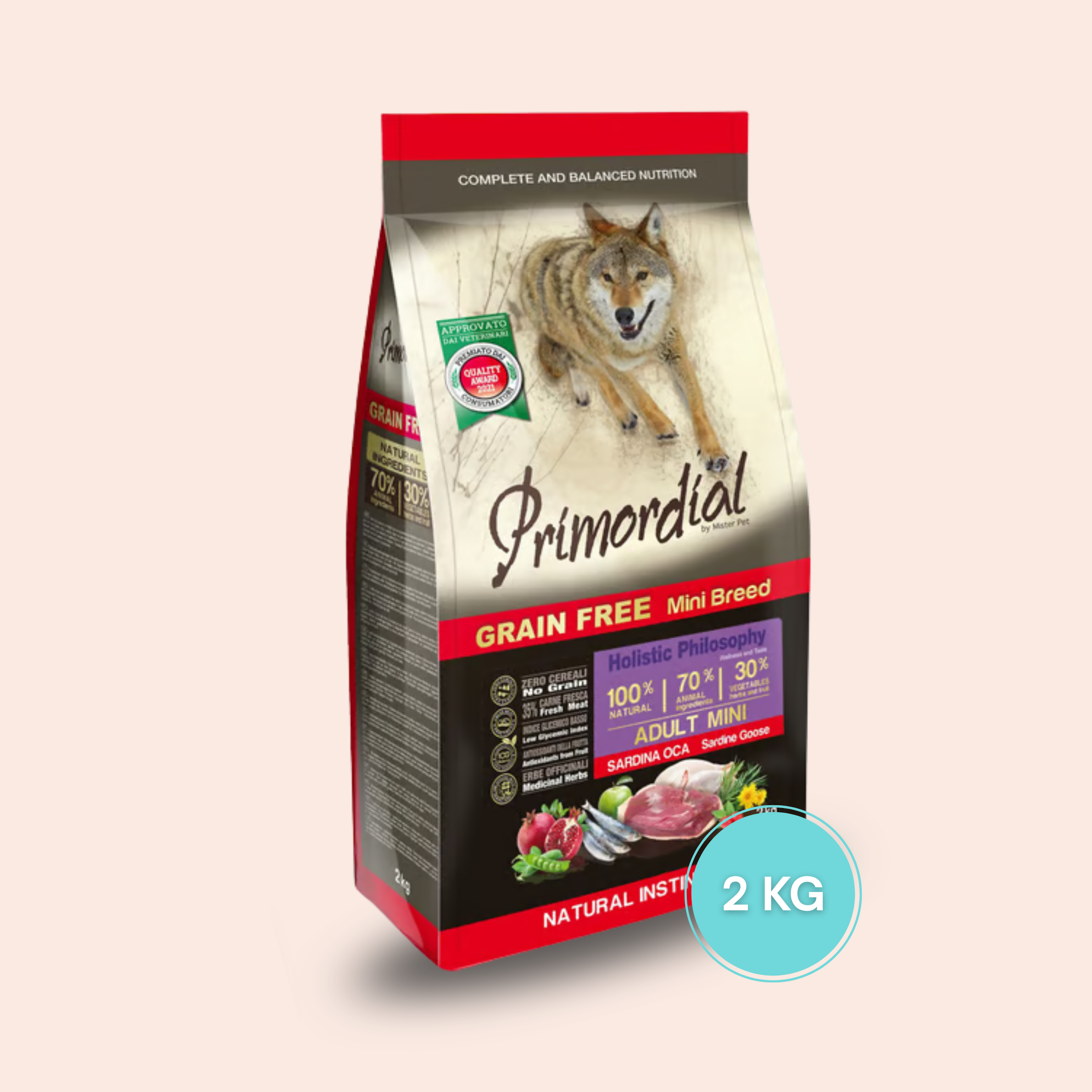 Primordial - Adulte Mini Sardine & Oie 2 kg