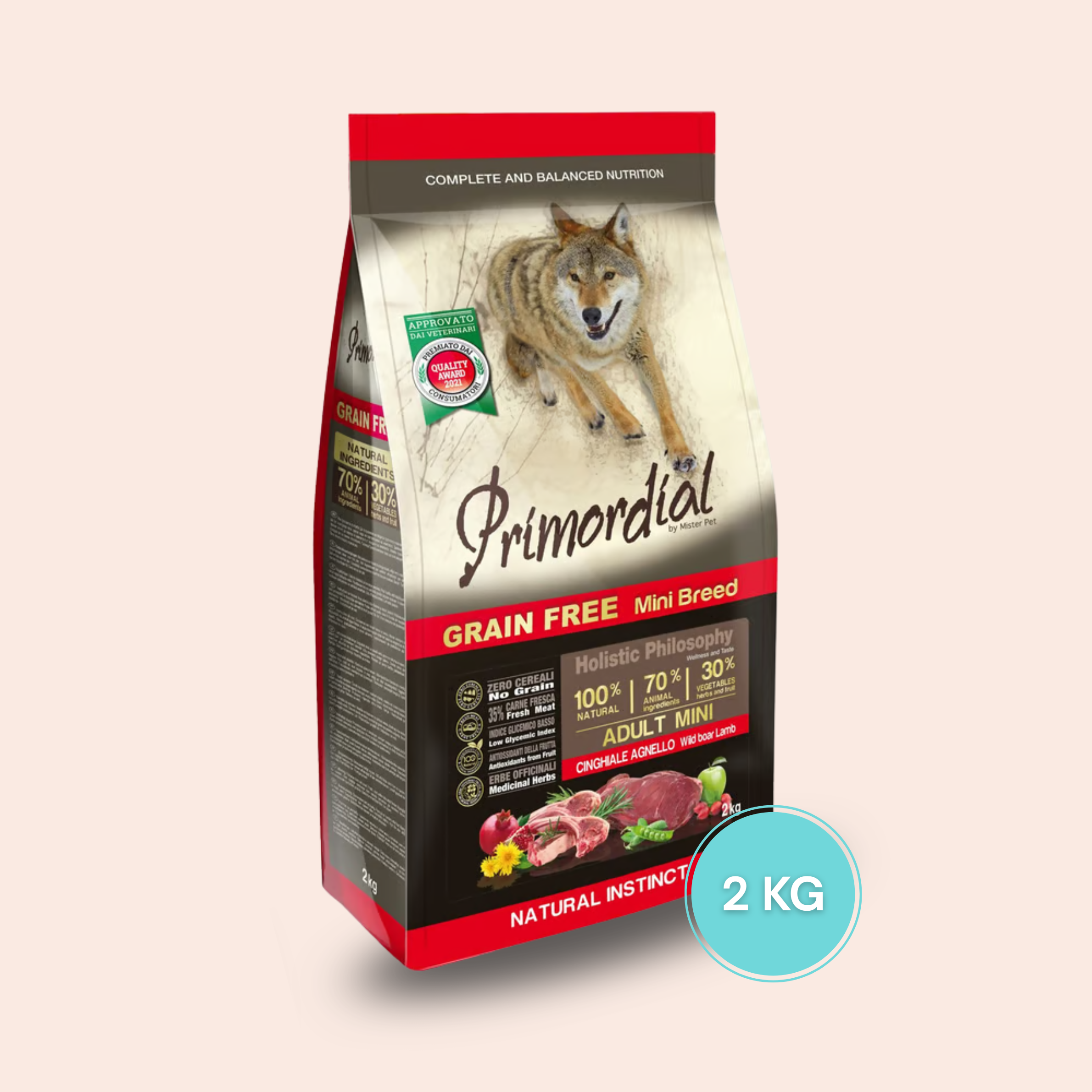 Primordial - Adulte Mini Sanglier & Agneau 2 kg